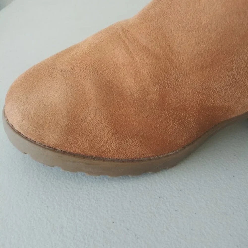 Rampage girls size 2 brown and white knee high boots